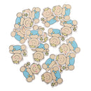 16 Pieces DY Cartoon Wooden Pieces Scrapbooking Baby Shower Decor Style 5