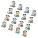 16 Pieces DY Cartoon Wooden Pieces Scrapbooking Baby Shower Decor Style