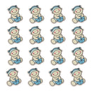 16 Pieces DY Cartoon Wooden Pieces Scrapbooking Baby Shower Decor Style