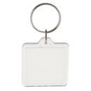 10Pieces Square Shape Blank Insert Photo Picture Frame Split Ring Keychain