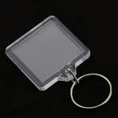 10Pieces Square Shape Blank Insert Photo Picture Frame Split Ring Keychain