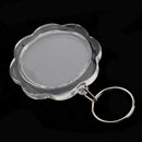 10Pieces Flower Shape Blank Insert Photo Picture Frame Split Ring Keychain