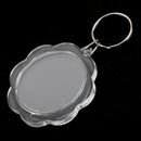 10Pieces Flower Shape Blank Insert Photo Picture Frame Split Ring Keychain