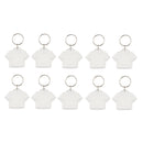 10Pieces Clothes Shape Blank Insert Photo Picture Frame Split Ring Keychain