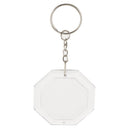 10Pieces Octagon Shape Blank Insert Photo Picture Frame Split Ring Keychain