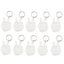 10Pieces Hands Shape Blank Insert Photo Picture Frame Split Ring Keychain