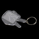 10Pieces Hands Shape Blank Insert Photo Picture Frame Split Ring Keychain
