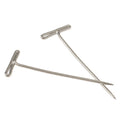 A Box of 50 Pieces T Shape Needles Pins for Wigs Hair Weaving Tools Sewing Crafts 38mm Silver