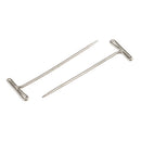 A Box of 50 Pieces T Shape Needles Pins for Wigs Hair Weaving Tools Sewing Crafts 38mm Silver