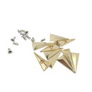 10 Set 13*28mm Gold Pyramid Triangle Spike Rivet Studs Spots Rock Punk Style