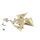 10 Set 13*28mm Gold Pyramid Triangle Spike Rivet Studs Spots Rock Punk Style