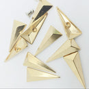 10 Set 13*28mm Gold Pyramid Triangle Spike Rivet Studs Spots Rock Punk Style