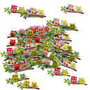100 Pieces Owl Shape 2-holes Wooden Buttons for Scrapbooking Decoration Kids Toys Crafts 40mm