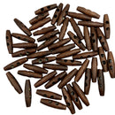 50 Pieces Olive Shape Wooden Toggles Buttons 2 Holes Sewing Buttons for Clothes Decoration 49mm