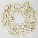 200 Pieces Wood Cutout Shapes Unfinished Heart Slices for Craft 12x15mm