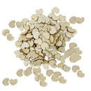 200 Pieces Wood Cutout Shapes Unfinished Heart Slices for Craft 12x15mm