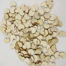 200 Pieces Wood Cutout Shapes Unfinished Heart Slices for Craft 12x15mm
