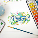 Watercolor Paints Set 12 Colors with Brush Artist Craft School Stationeries