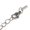 Pack of 5PCS Stainless Steel Jewelry Extenders Bracelet Lobster Clasp Cords Ends For Crafts 1mm Silver