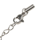Pack of 5PCS Stainless Steel Jewelry Extenders Bracelet Lobster Clasp Cords Ends For Crafts 2.2mm