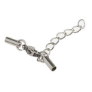 Pack of 5PCS Stainless Steel Jewelry Extenders Bracelet Lobster Clasp Cords Ends For Crafts 2.2mm