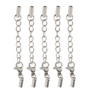 Pack of 5PCS Stainless Steel Jewelry Extenders Bracelet Lobster Clasp Cords Ends For Crafts 2.2mm