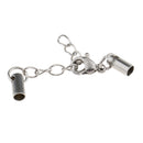 Pack of 5PCS Stainless Steel Jewelry Extenders Bracelet Lobster Clasp Cords Ends For Crafts 3.2mm