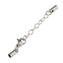 Pack of 5PCS Stainless Steel Jewelry Extenders Bracelet Lobster Clasp Cords Ends For Crafts 3.2mm