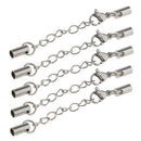 Pack of 5PCS Stainless Steel Jewelry Extenders Bracelet Lobster Clasp Cords Ends For Crafts 3.2mm