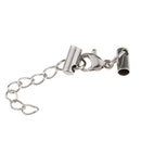 Pack of 5PCS Stainless Steel Jewelry Extenders Bracelet Lobster Clasp Cords Ends For Crafts 3.2mm
