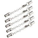 Pack of 5PCS Stainless Steel Jewelry Extenders Bracelet Lobster Clasp Cords Ends For Crafts 5mm