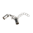 Pack of 5PCS Stainless Steel Jewelry Extenders Bracelet Lobster Clasp Cords Ends For Crafts 5mm