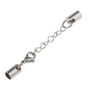 Pack of 5PCS Stainless Steel Jewelry Extenders Bracelet Lobster Clasp Cords Ends For Crafts 5mm