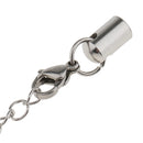 Pack of 5PCS Stainless Steel Jewelry Extenders Bracelet Lobster Clasp Cords Ends For Crafts 5mm