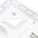 5"x5" Coordinate Scale Protractor Grid Reader GTA Topographic Map Scale for Map Reading