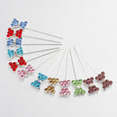 12 Pieces Bowknot Rhinestone Hijab Scarf Shawl Safety Pins Dressmaking Tailor Sewing Pins