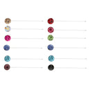 12 Pieces Round Crystal Hijab Pins Scarf Shawl Safety Pins Dressmaking Pins Fashion Jewelry Brooch