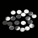 Pack of 20PCS Alloy Round Pieces With Hole For Jewelry Necklace Earrings Jewelry Bracelet Making Craft Projects DIY Silver