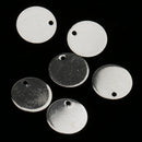 Pack of 20PCS Alloy Round Pieces With Hole For Jewelry Necklace Earrings Jewelry Bracelet Making Craft Projects DIY White K
