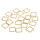 Pack of 20PCS Novelty Brass Square Jewelry Necklace Bracelet Earrings Findings Craft Projects Making DIY Accs Gold