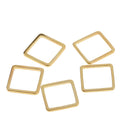 Pack of 20PCS Novelty Brass Square Jewelry Necklace Bracelet Earrings Findings Craft Projects Making DIY Accs Gold