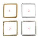 Pack of 20PCS Novelty Brass Square Jewelry Necklace Bracelet Earrings Findings Craft Projects Making DIY Accs Gold