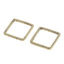 Pack of 20PCS Novelty Brass Square Jewelry Necklace Bracelet Earrings Findings Craft Projects Making DIY Accs Antique Brass