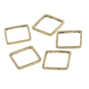 Pack of 20PCS Novelty Brass Square Jewelry Necklace Bracelet Earrings Findings Craft Projects Making DIY Accs Antique Brass