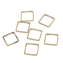 Pack of 20PCS Novelty Brass Square Jewelry Necklace Bracelet Earrings Findings Craft Projects Making DIY Accs Antique Brass