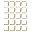 Pack of 20PCS Novelty Brass Square Jewelry Necklace Bracelet Earrings Findings Craft Projects Making DIY Accs Antique Brass