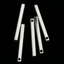 Pack of 20PCS Alloy Cuboid Copper Stick With Hole For Jewelry Necklace Earrings Making Home Hanging Embellishments Silver