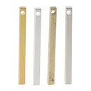 Pack of 20PCS Alloy Cuboid Copper Stick With Hole For Jewelry Necklace Earrings Making Home Hanging Embellishments Silver