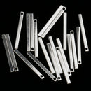 Pack of 20PCS Alloy Cuboid Copper Stick With Hole For Jewelry Necklace Earrings Making Home Hanging Embellishments Silver