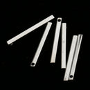Pack of 20PCS Alloy Cuboid Copper Stick With Hole For Jewelry Necklace Earrings Making Home Hanging Embellishments White K